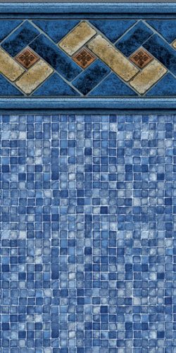 Mountain Top / Blue Mosaic pool liner