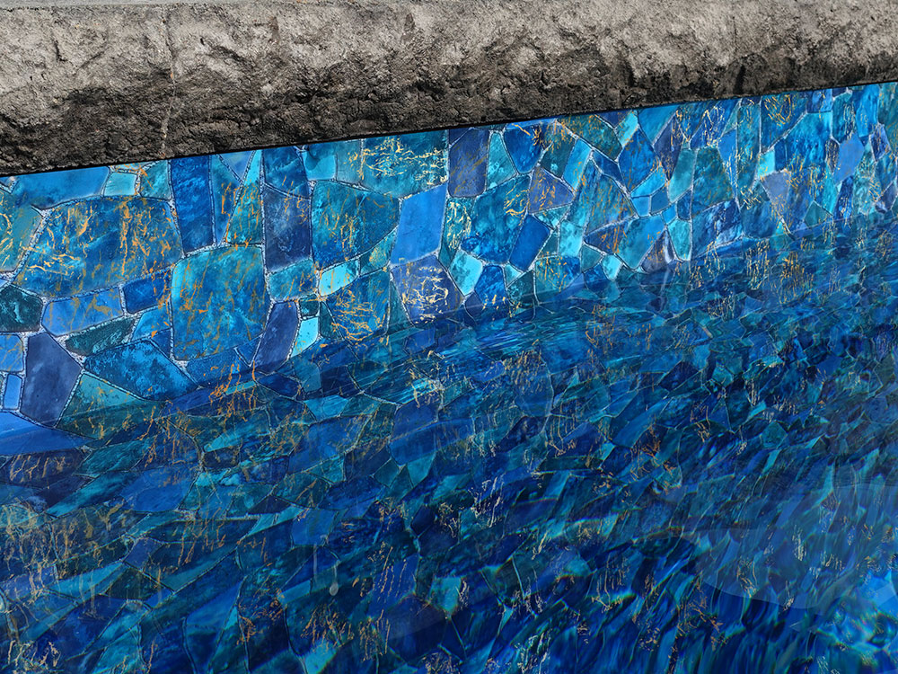 Tara pool liner in aquamarine