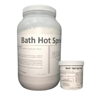 Plastic containers of Bath Hot Springs minerals