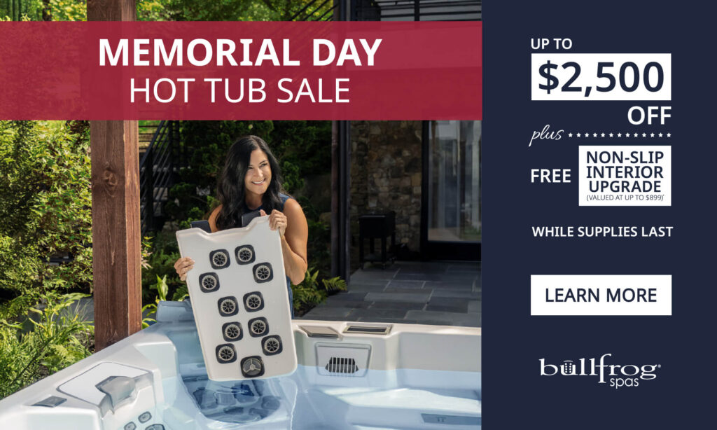 Bullfrog Spa Memorial Day Sale promo