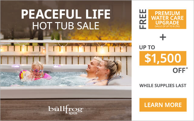 Family relaxing in a hot tub