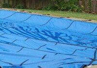 Pool recently covered after Lafayette Pool and Spa pool closing services.